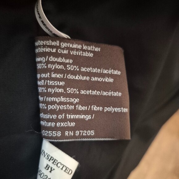 Real leather women jacket - Size S Navy Blue - Picture 7 of 8